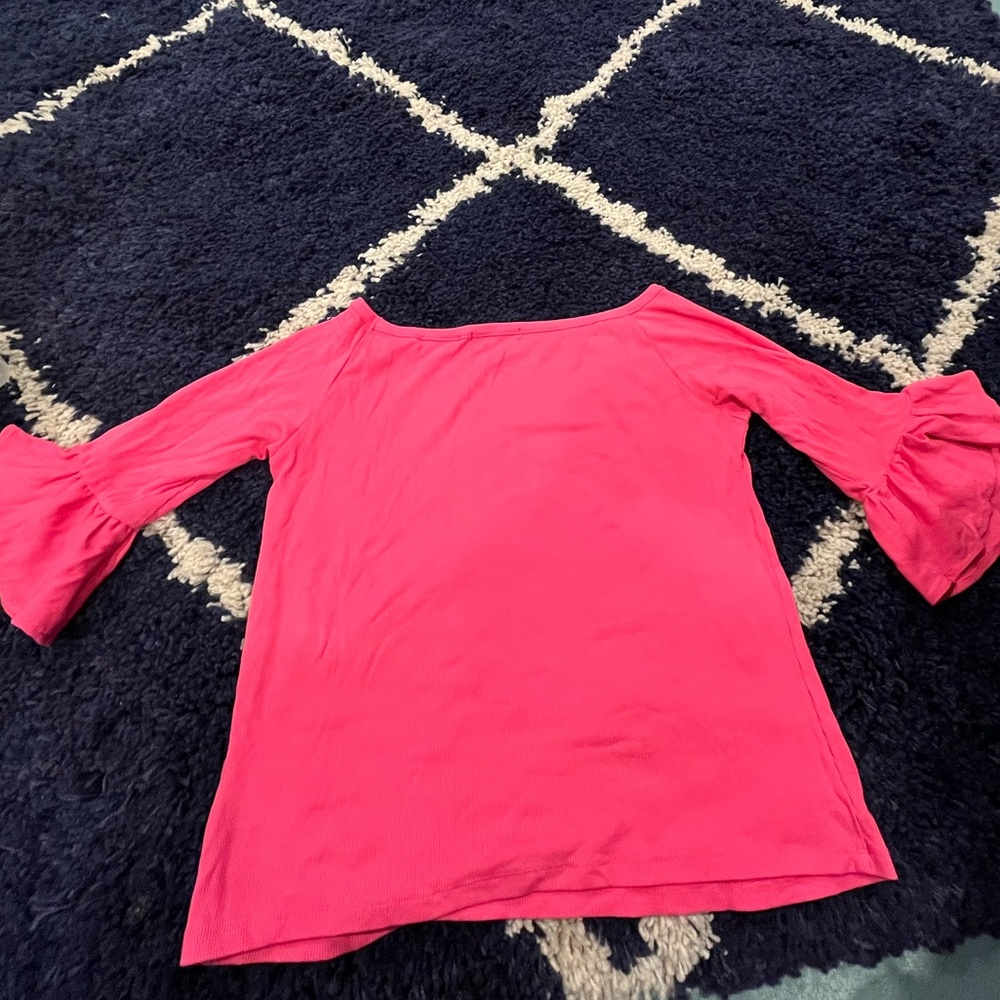 Boston Proper Vibrant Pink Long Sleeve Top - Picture 3 of 3